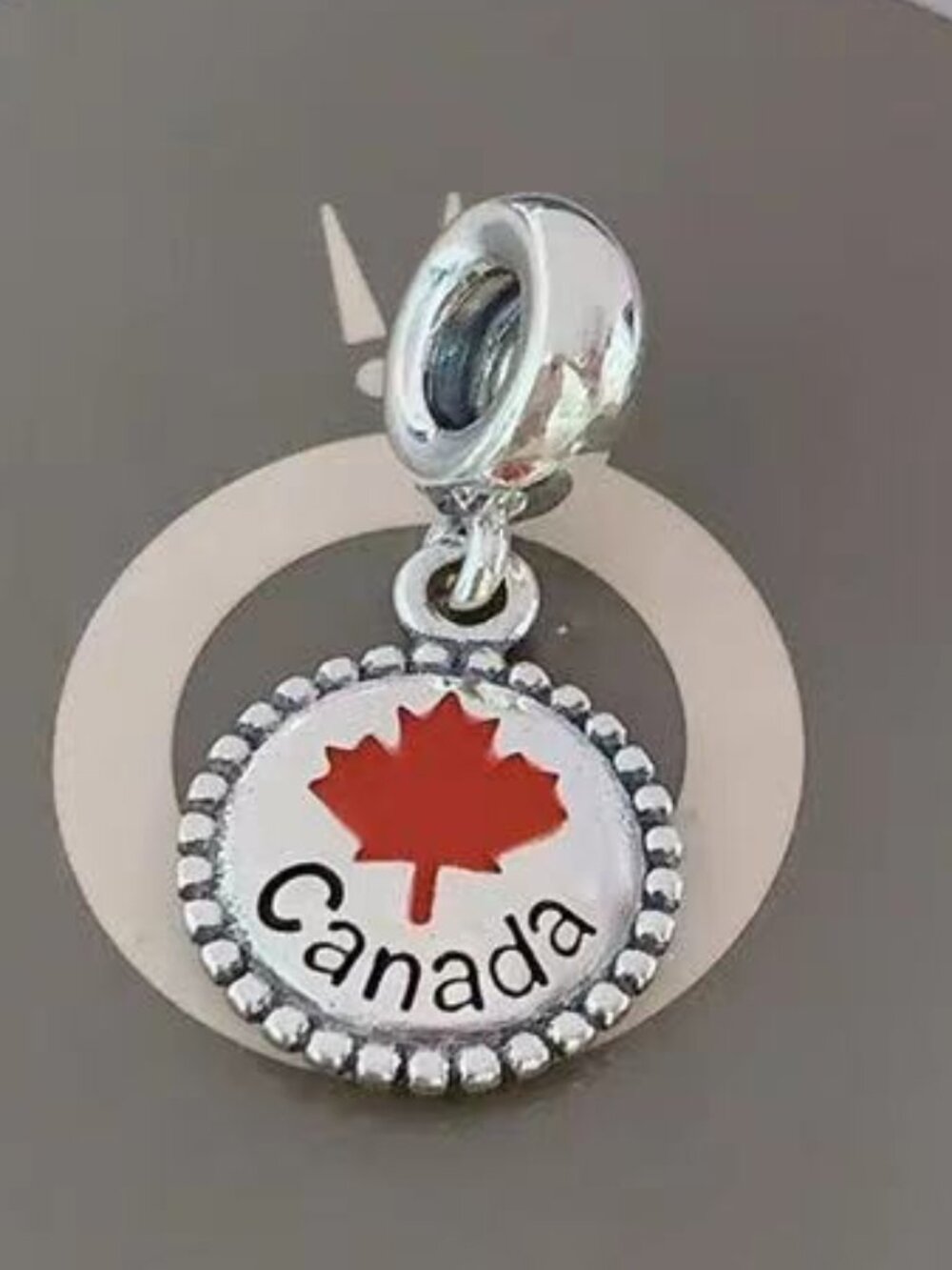 Pandora Canada Red Maple Leaf Marquis Charm, s925 Sterling Silver, Charm